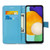 For Samsung Galaxy A34 5G Colored Drawing Pattern Plain Weave Leather Phone Case(Caring Butterfly)