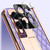 For OPPO Find N2 Rhombus Pattern Electroplated Plain Leather Phone Case with Pen Slot(Purple)