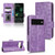 For Google Pixel 6 Pro Symmetrical Triangle Leather Phone Case(Purple)