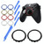 For Xbox One Elite 5pairs 3D Replacement Ring + Screwdriver Handle Accessories, Colour:Red Plating