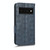 For Google Pixel 6 Pro Symmetrical Triangle Leather Phone Case(Blue)
