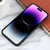 For iPhone 14 Pro Max Astronaut Pattern Silicone Straight Edge Phone Case(Flying Astronaut-Black)