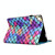 For Samsung Galaxy Tab A7 T500 Colored Drawing Stitching Elastic Band Leather Smart Tablet Case(Wavy Pattern)