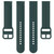 22mm Universal Flat Head Groove Silicone Watch Band(Dark Green)