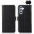 For Samsung Galaxy M14 5G Crazy Horse Top Layer Cowhide Leather Phone Case(Black)