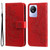 For vivo Y02 4G 7-petal Flowers Embossing Leather Phone Case(Red)