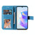 For Honor X7a 7-petal Flowers Embossing Leather Phone Case(Blue)