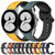 For Samsung Galaxy Watch 4 40mm 20mm Convex Loop Two-Color Silicone Watch Band(Orange+Black)