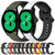 For Samsung Galaxy Watch 4 44mm 20mm Convex Loop Two-Color Silicone Watch Band(Dark Green+Black)