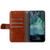 For Sony Xperia Ace III Geometric Stitching Horizontal Flip TPU + PU Leather Phone Case(Dark Brown)