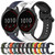 For Garmin Vivoactive4 22mm Convex Loop Two-Color Silicone Watch Band(Black+Red)