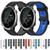 For Garmin Forerunner 645 Music 20mm Vertical Pattern Two-Color Silicone Watch Band(Red+Black)