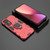 For Xiaomi 12 Lite Shockproof PC + TPU Phone Case with Magnetic Ring Holder(Red)