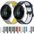 For Garmin Forerunner 158 20mm Vertical Pattern Two-Color Silicone Watch Band(Olive Green + Black)
