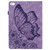 Big Butterfly Embossed Smart Leather Tablet Case For iPad mini 2019 / 4 / 3 / 2 / 1(Purple)