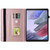 For Samsung Galaxy Tab A7 Lite T220/T225 Big Butterfly Embossed Leather Tablet Case(Rose Gold)