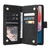 For Samsung Galaxy A13 4G Multifunctional Frosted Zipper Wallet Leather Phone Case(Black)