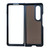 For Samsung Galaxy Z Fold4 Yellow Cow Texture PU Phone Case(Brown)