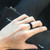 2 PCS Men Stainless Steel Embossed Turnable Chain Rings, Color: Steel Color(11)
