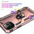 For iPhone 14 Pro Shockproof TPU + PC Ring Holder Phone Case (Rose Gold)