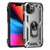 For iPhone 14 Shockproof TPU + PC Ring Holder Phone Case (Silver)