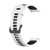 For Garmin Forerunner 245 Music 20mm Vertical Pattern Two-Color Silicone Watch Band(White+Black)