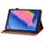 For Samsung Tab A 8.0 2019 8.0 T290 Skin Feel Solid Color Zipper Leather Tablet Case(Brown)