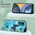For Motorola Moto G22 Colored Drawing Plain Weave Leather Phone Case(Heart Butterfly)