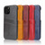 For iPhone 12 Pro Max Fierre Shann Retro Oil Wax Texture PU Leather Case with Card Slots(Yellow)
