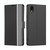 For Samsung Galaxy A22 5G JP Twill Texture Side Button Leather Phone Case(Black)