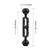 PULUZ 5.1 inch 13cm Aluminum Alloy Dual Balls Arm, Ball Diameter: 25mm(Black)