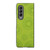 For Samsung Galaxy Z Fold4 Sunflower Pattern PU+TPU+PC Shockproof Phone Case(Light Green)