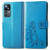 For Xiaomi 12T / Redmi K50 Ultra Four-leaf Clasp Embossed Buckle Leather Phone Case(Blue)