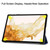 For Samsung Galaxy Tab S9+ JUNSUNMAY Custer Solid Color 3-Fold Stand Leather Smart Tablet Case(Dark Blue)