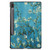 For Samsung Galaxy Tab S9+ JUNSUNMAY Custer Painted 3-Fold Stand Leather Smart Tablet Case(Apricot Flower)