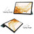 For Samsung Galaxy Tab S9+ JUNSUNMAY Custer Painted 3-Fold Stand Leather Smart Tablet Case(Apricot Flower)