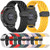 For Garmin Fenix 5 22mm Folding Buckle Hole Silicone Watch Band(Red)