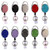 Ceramic Clay Pull Buckle Metal Retractable Keychain Document Buckle(Shiny Black)