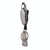 Ceramic Clay Pull Buckle Metal Retractable Keychain Document Buckle(Shiny Black)