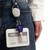 Ceramic Clay Pull Buckle Metal Retractable Keychain Document Buckle(Shiny Black)