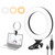 PULUZ 6.2 inch 16cm Ring Selfie Light 3 Modes USB Dimmable Dual Color Temperature LED Curved Vlogging Photography Video Lights with  Monitor Clip Holder(Black)