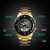 SKMEI 1370 Multifunctional Men Outdoor Sports Noctilucent Waterproof Stainless Steel Digital Wrist Watch (Black White)