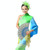 Spain Style Plastic Folding Fan Peacock Lace Fan Ladies Dance Gilding Fan, Size:23x42cm(Red)