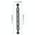 PULUZ 11.0 inch 27.9cm Aluminum Alloy Dual Balls Arm, Ball Diameter: 25mm(Black)