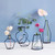 Black Iron Flower Vase Frame Plant Holder, Decorating Indoor Cafe Home, Size: 15cm x 18cm