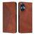 For Realme C55 Diamond Splicing Skin Feel Magnetic Leather Phone Case(Brown)