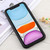 For iPhone 11 Shockproof PC Full Coverage Protective Case with Tempered Glass Film(Black)