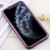 For iPhone 11 Pro Max Shockproof PC Full Coverage Protective Case with Tempered Glass Film(Purple)