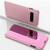 Electroplating Mirror Horizontal Flip Leather Case for Galaxy S10 5G, with Holder(Rose gold)
