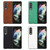For Samsung Galaxy Z Fold3 5G FaletteTexture PU+TPU+PC Shockproof Phone Case(Brown)